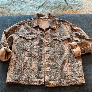Free People Like New Snakeskin Jacket size small